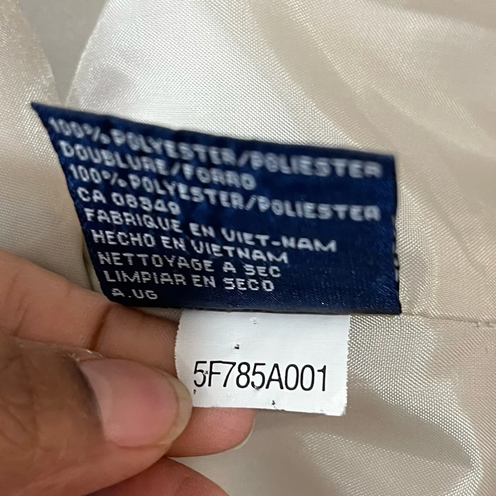 Vintage Evan Picone Blazer Sz 14 One Button Front Beige color - Picture 16 of 16